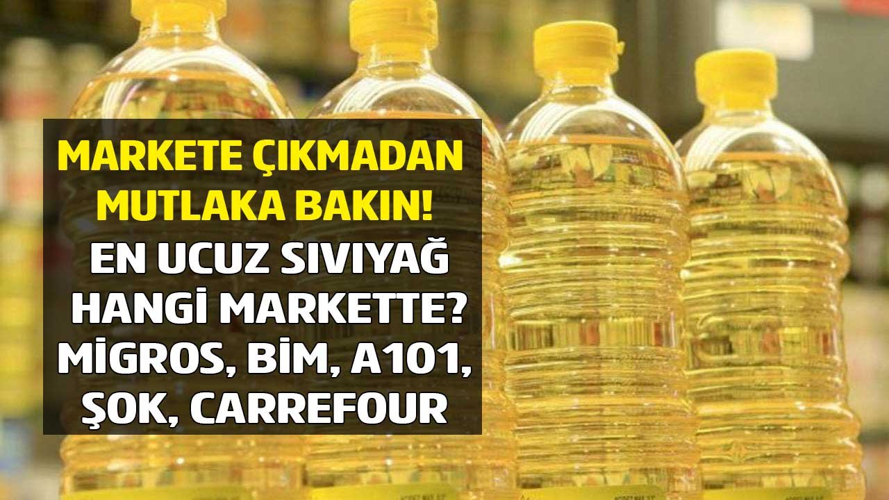 Şok, A101, Bim, Migros, Carrefour En Ucuz 5 LT Sıvı yağ Hangi Markette?